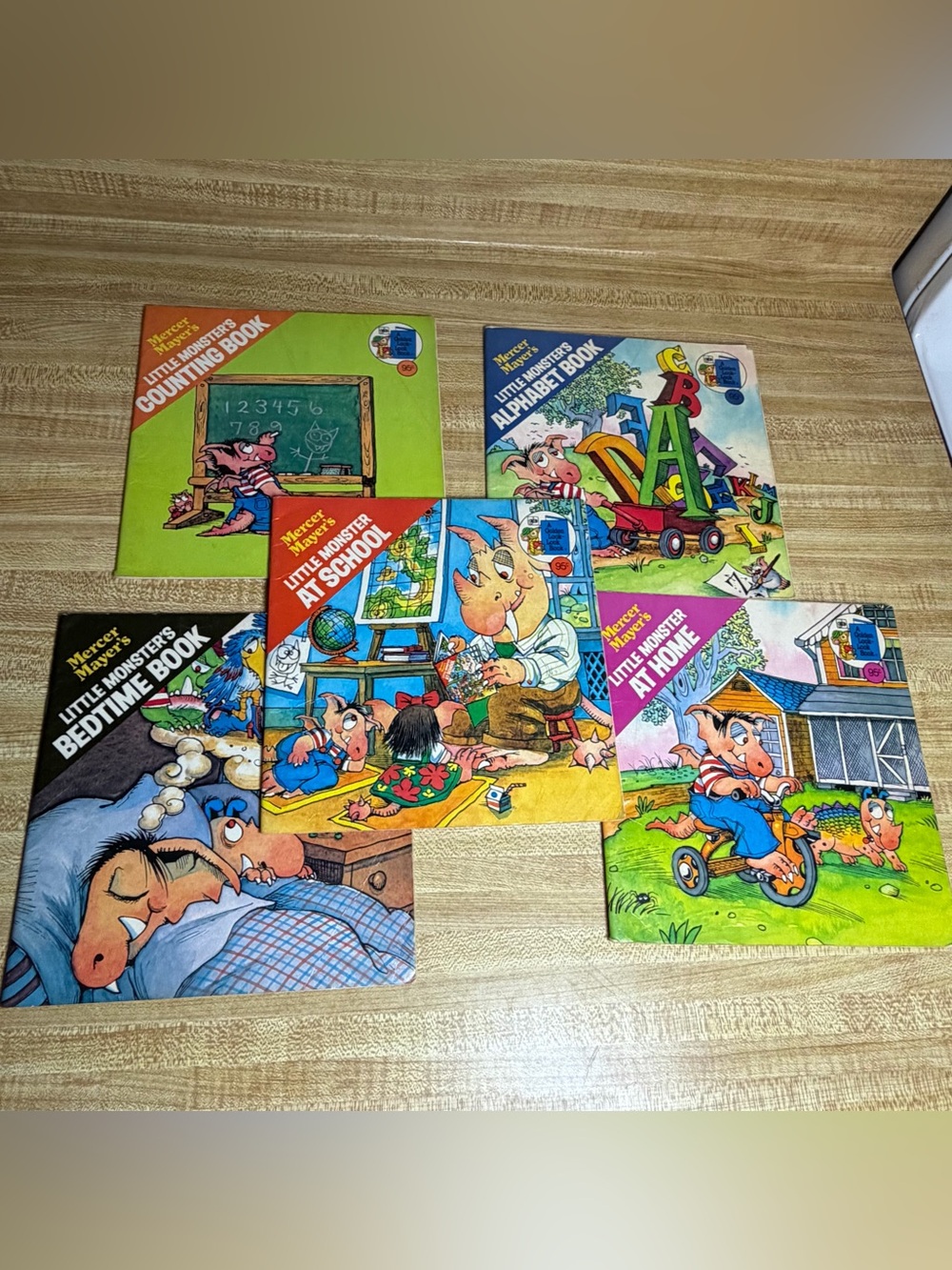 Vintage 1978 Little Monsters lot of 5 kids books Mercer Meyer books learning